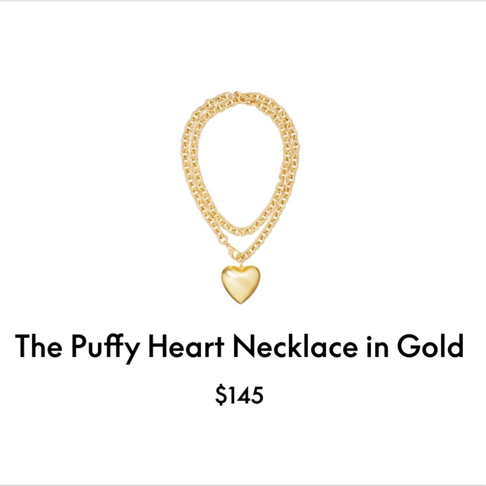 Roxanne Assoulin The Puffy Heart Necklace in Gold - Picture 2 of 7